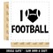 I Love Football Heart Shaped Ball Sports Self-Inking Rubber Stamp Ink Stamper